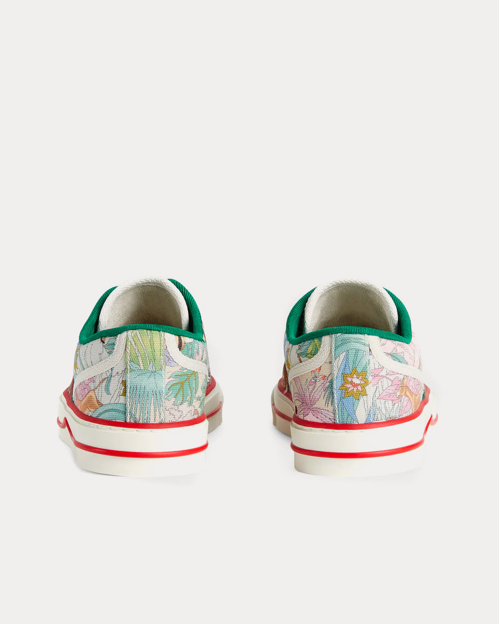 Gucci Tiger Tennis Flower Print Pink Low Top Sneakers - 4