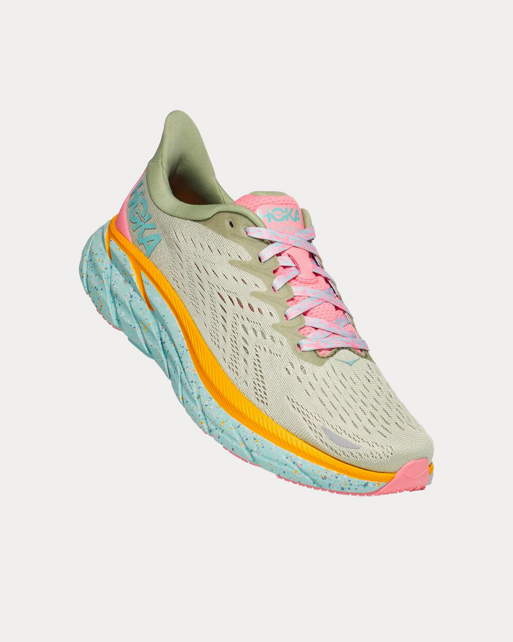 Hoka x Free People Movement Clifton 8 Sea Weed / Green Tea Running 