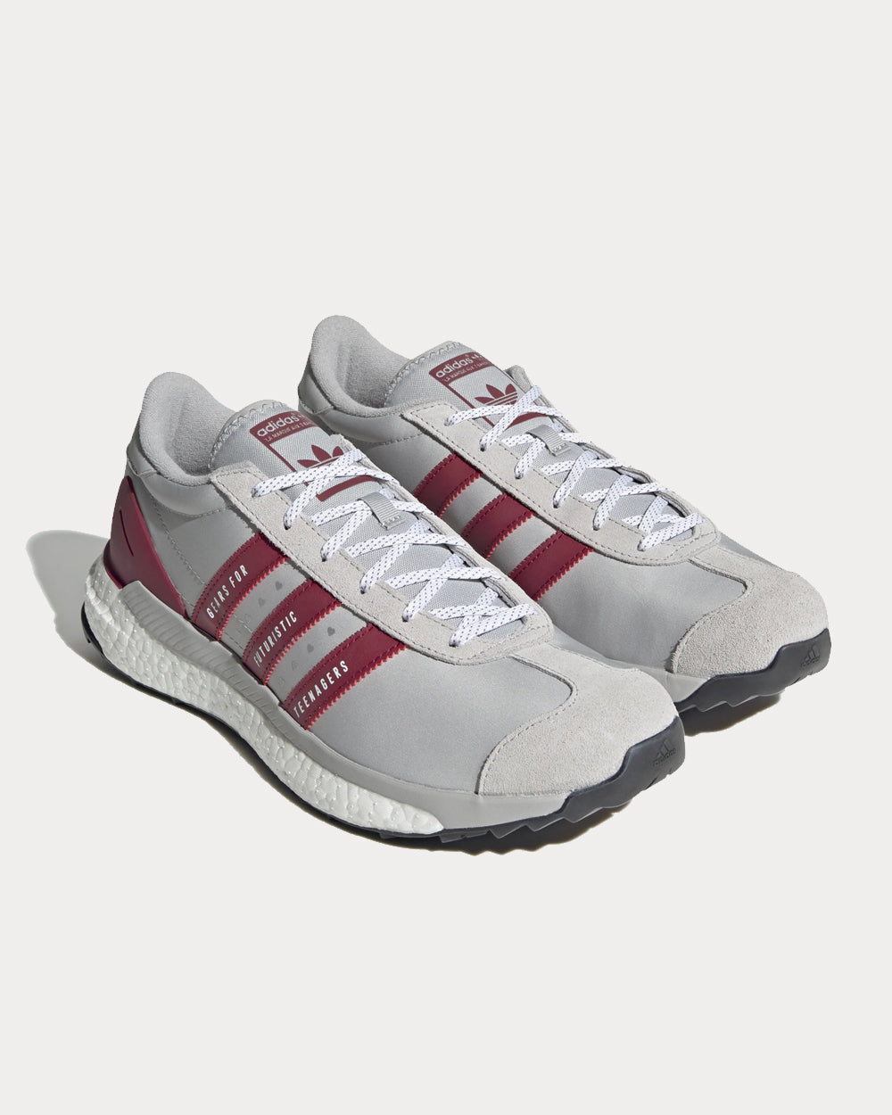 Adidas x Human Made Country Grey Two / Collegiate Burgundy / Core Black Low Top Sneakers - 2