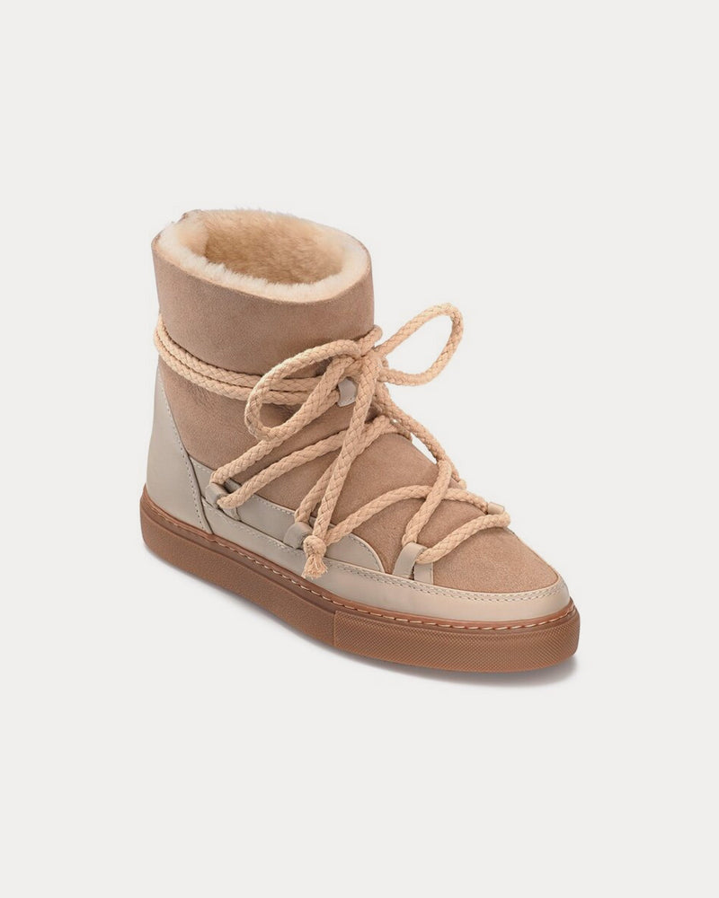 INUIKII Classic Suede Beige High Top Sneakers - 2