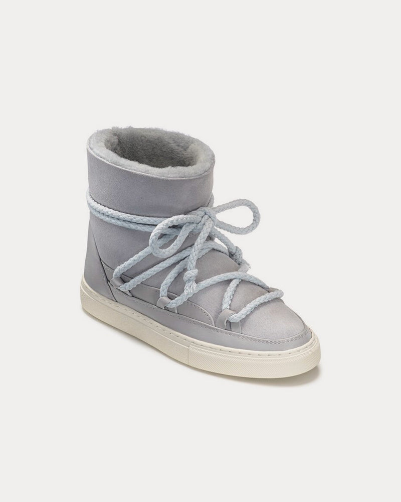 INUIKII Classic Suede Light Grey High Top Sneakers - 2