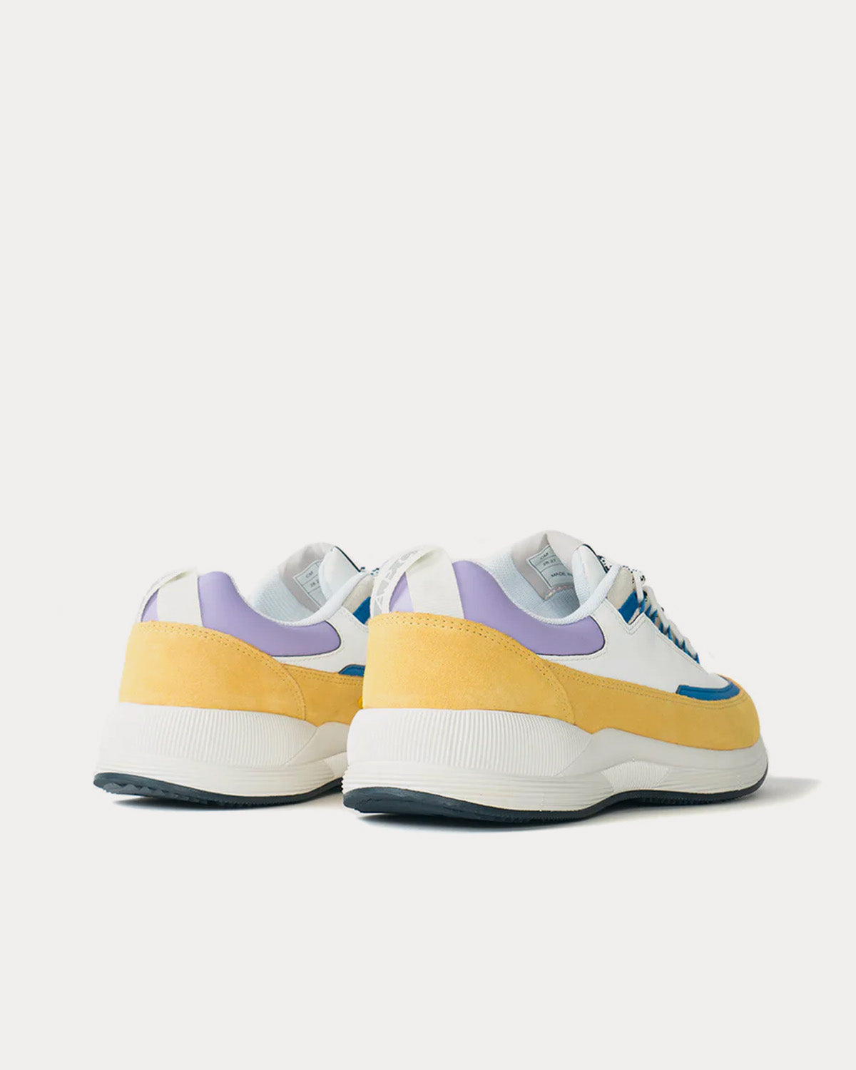 A.P.C. x Brain Dead Jay White / Yellow / Blue Low Top Sneakers - 4