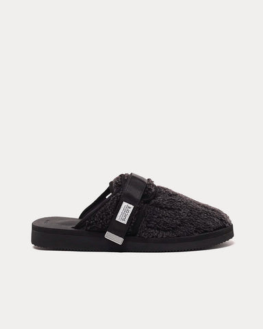 Suicoke x John Elliott Zavo Polar Fleece Black Slides