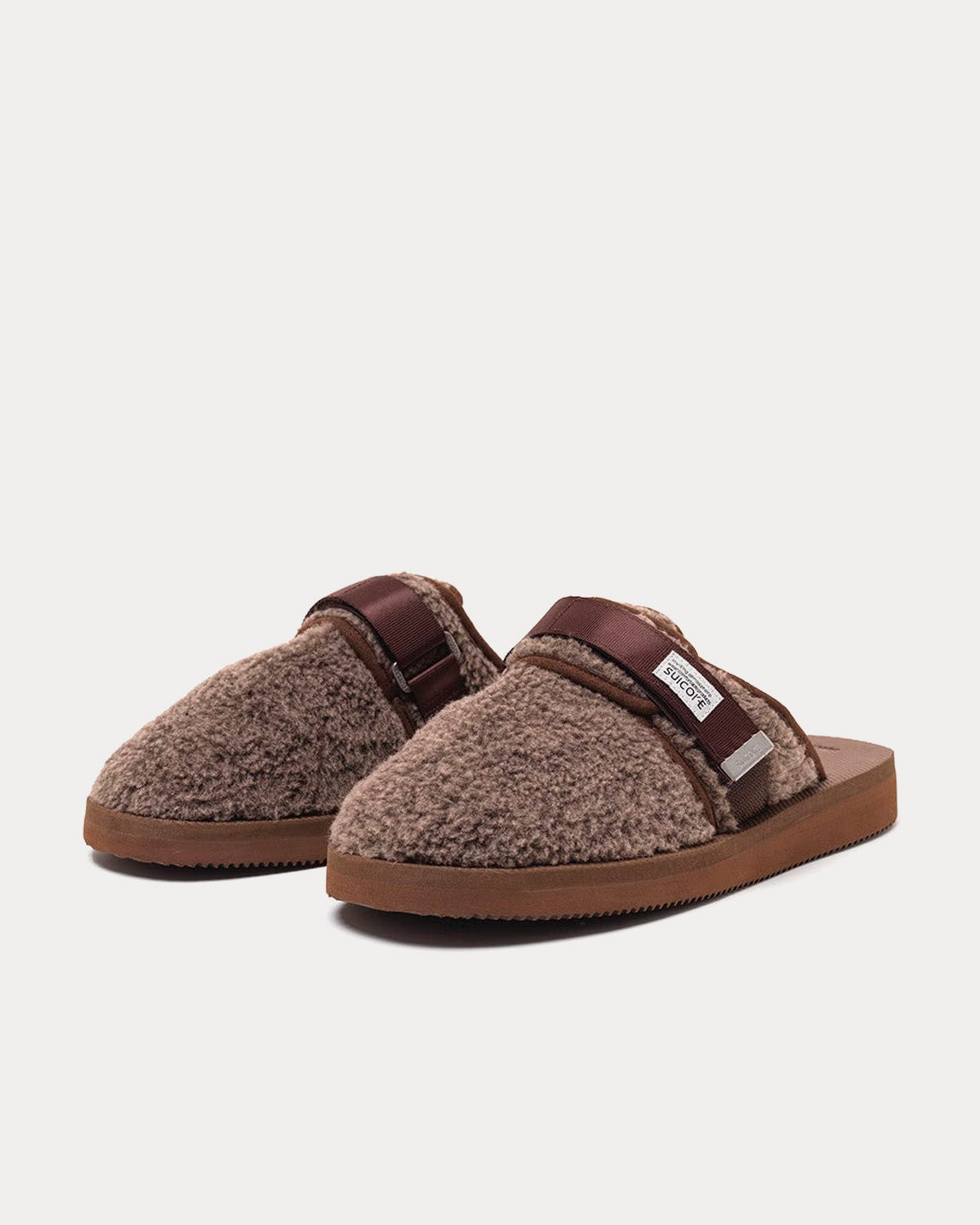 Suicoke x John Elliott Zavo Polar Fleece Oak Slides Sneak in Peace