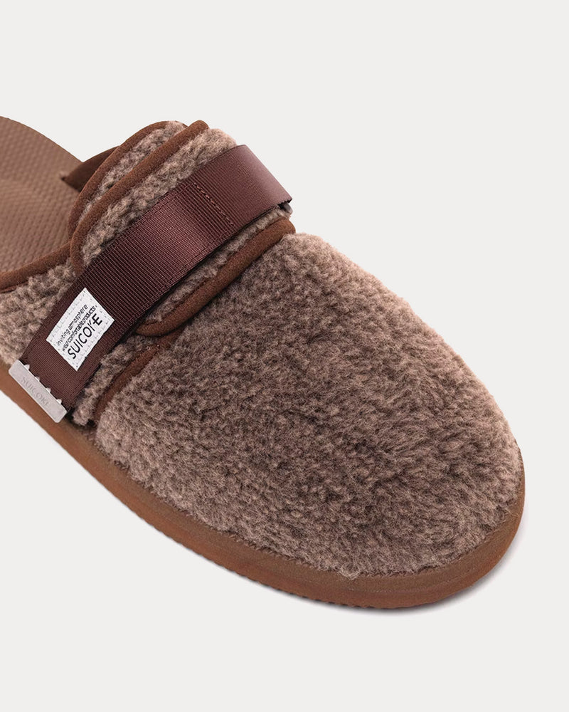 Suicoke x John Elliott Zavo Polar Fleece Oak Slides - 5