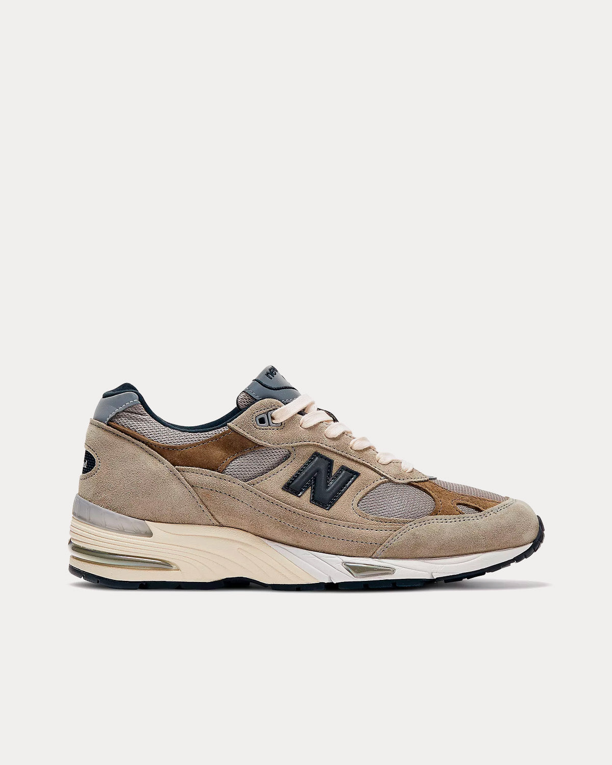 New Balance x Jjjjound MADE in UK 991 Cobblestone with Covert Green and Black Low Top Sneakers - 1