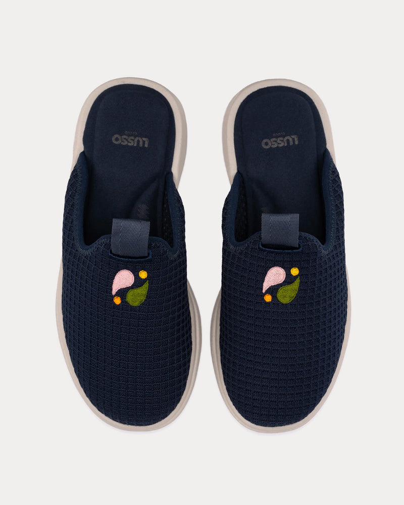 Lusso Cloud x Jolie Pelli Navy Slip Ons - 2