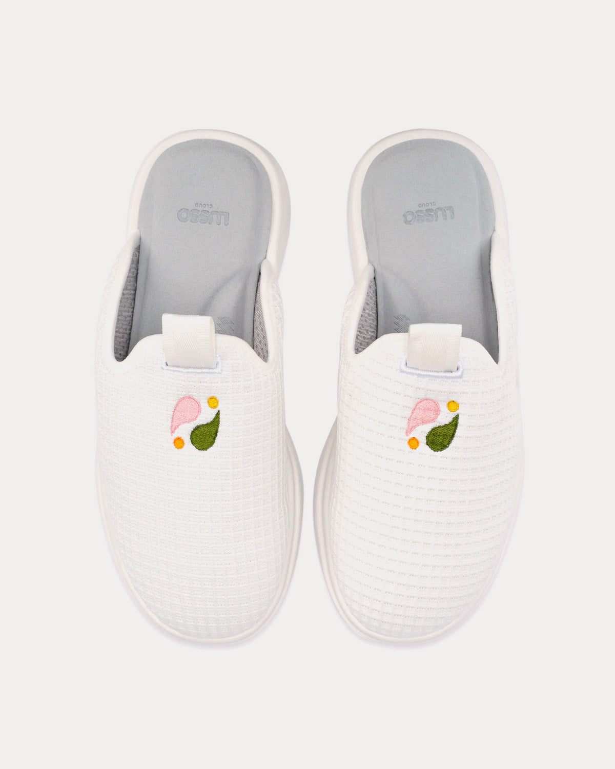 Lusso Cloud x Jolie Pelli White Slip Ons - 2