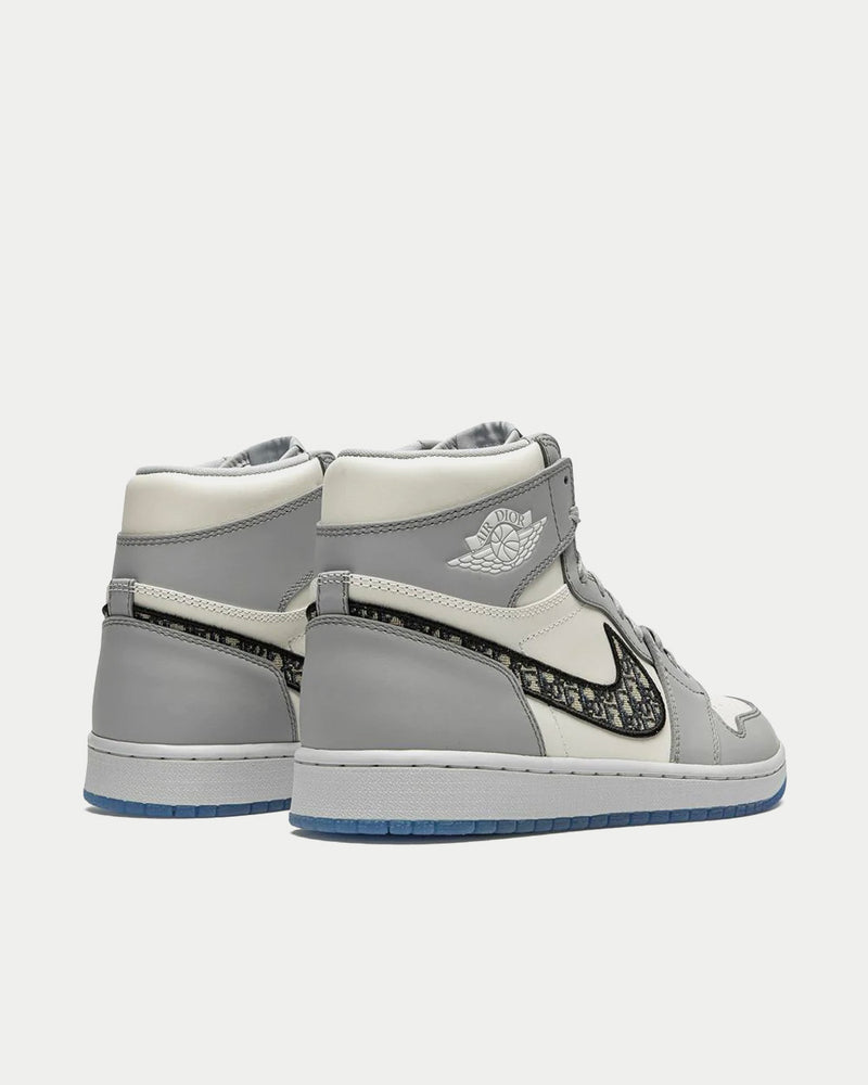 Jordan x Dior Air Jordan 1 Grey High Top Sneakers - 3