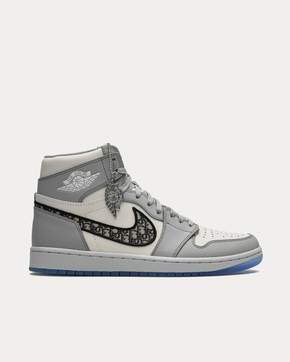 Jordan x Dior Air Jordan 1 Grey High Top Sneakers Sneak in Peace