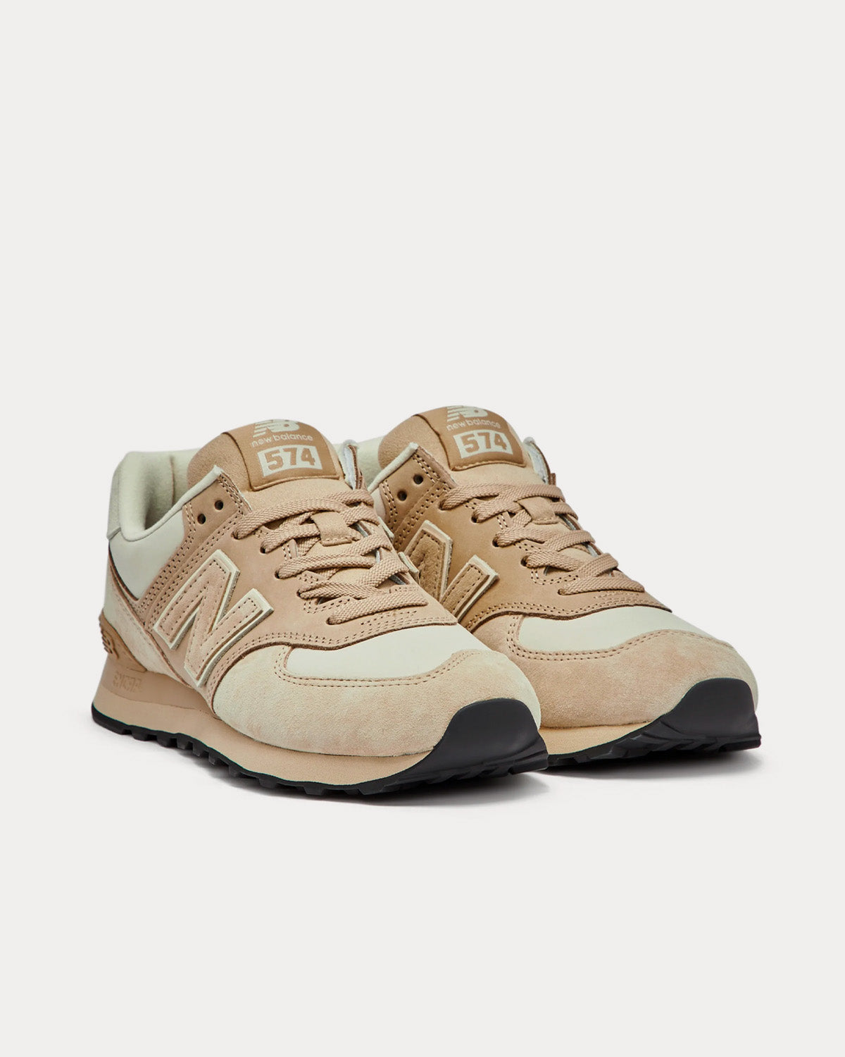 New Balance x Junya Watanabe 574 Suede Beige Low Top Sneakers - 3