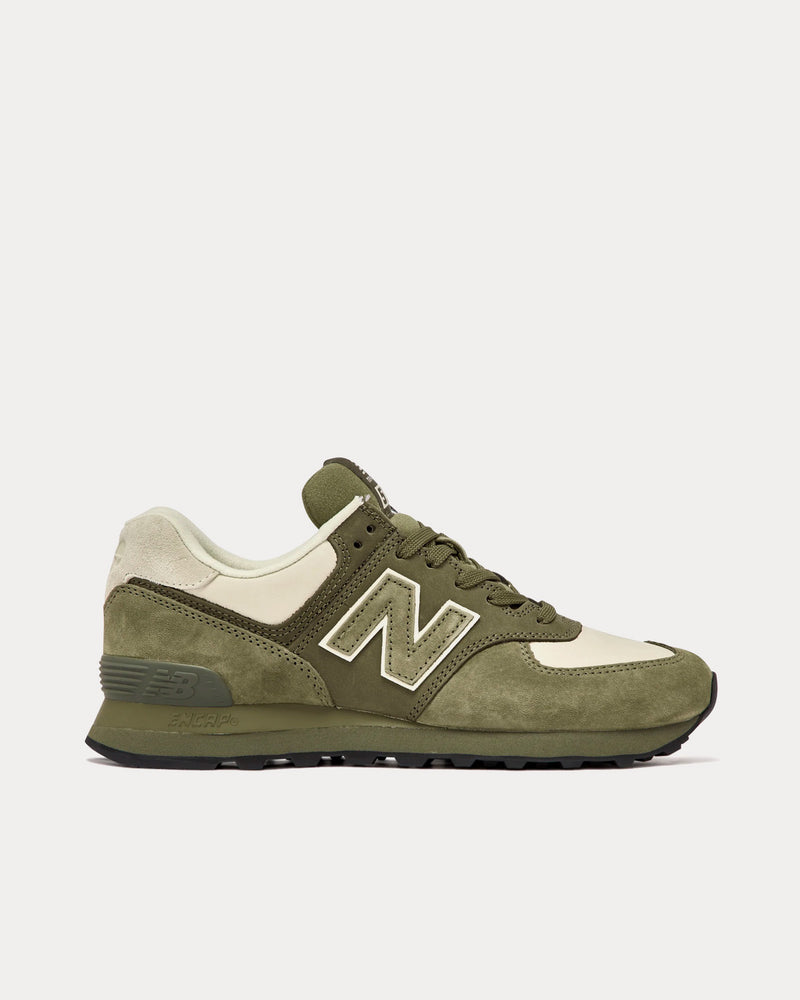 New Balance x Junya Watanabe 574 Suede Khaki Low Top Sneakers - 1