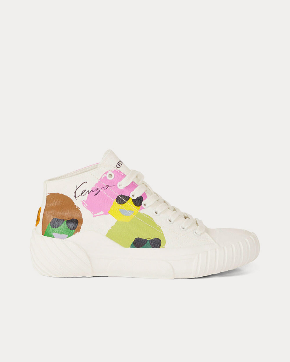 Kenzo Tribute White High Top Sneakers - 1