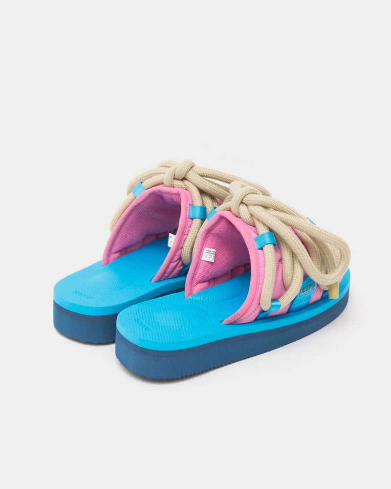 Suicoke x KidSuper Moto Blue / Pink Sandals - 3