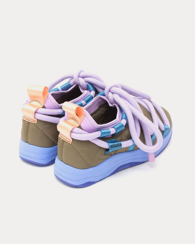 Suicoke x KidSuper Pepper Olive / Sky Blue Slip Ons - 3