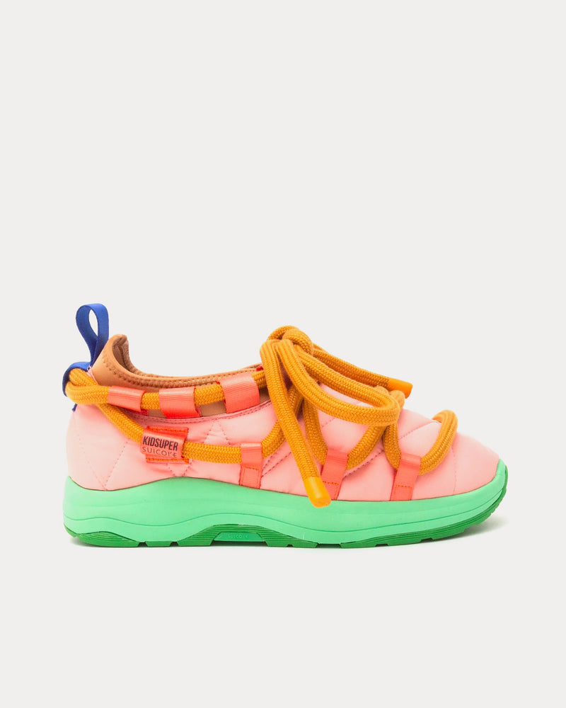 Suicoke x KidSuper Pepper Peach / Lime Slip Ons - 1