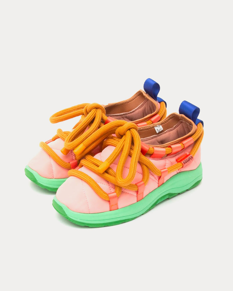 Suicoke x KidSuper Pepper Peach / Lime Slip Ons - 2