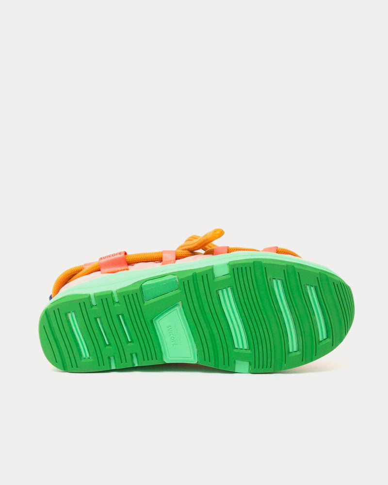 Suicoke x KidSuper Pepper Peach / Lime Slip Ons - 4