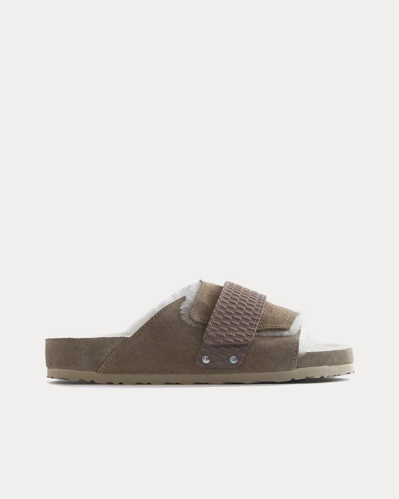 Birkenstock x Kith Kyoto VL Shearling Taupe Slip On Sandals - 1