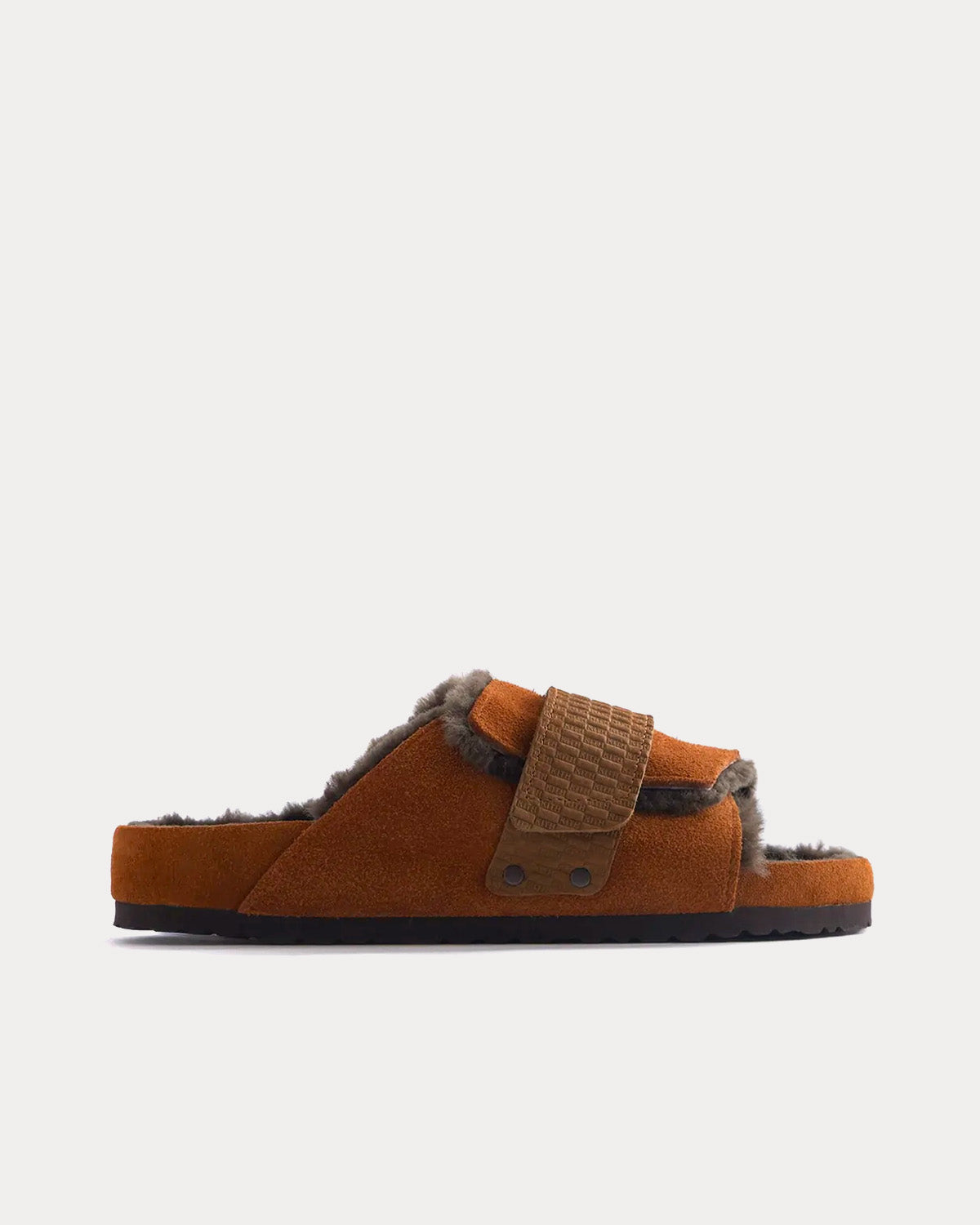 Birkenstock x Kith Kyoto VL Shearling Mink Slip On Sandals - Sneak