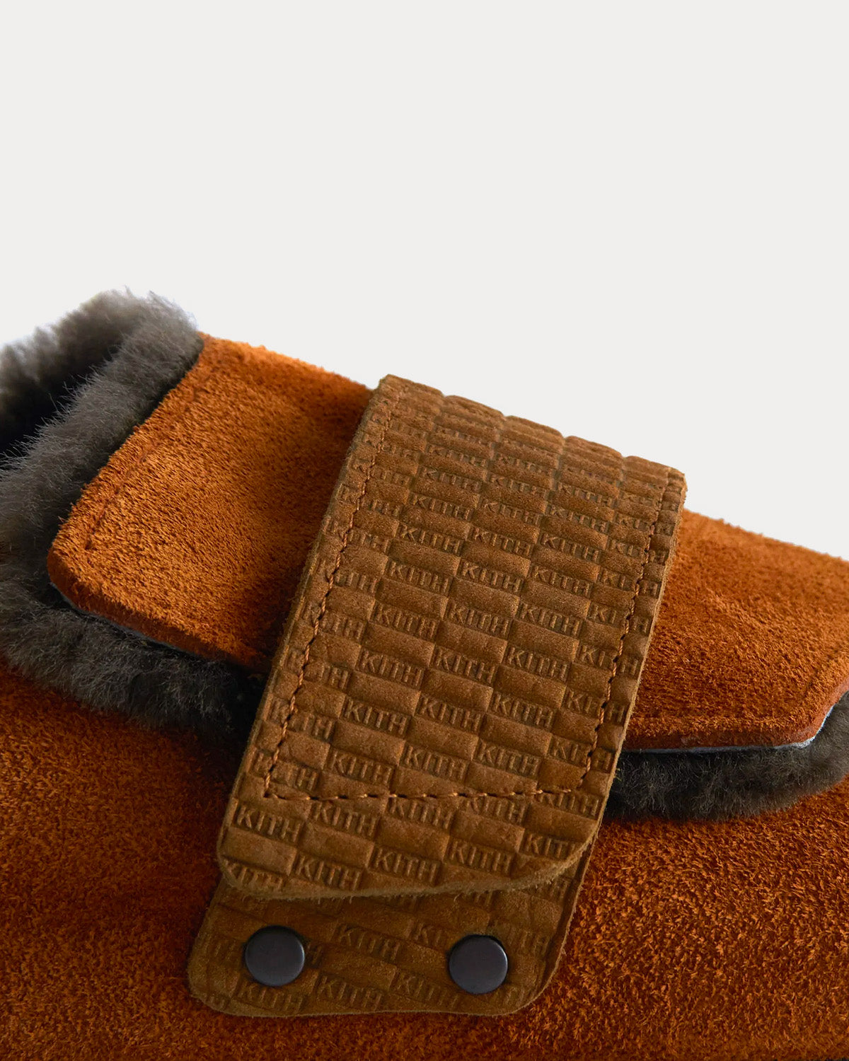 Birkenstock x Kith Kyoto VL Shearling Mink Slip On Sandals - 3