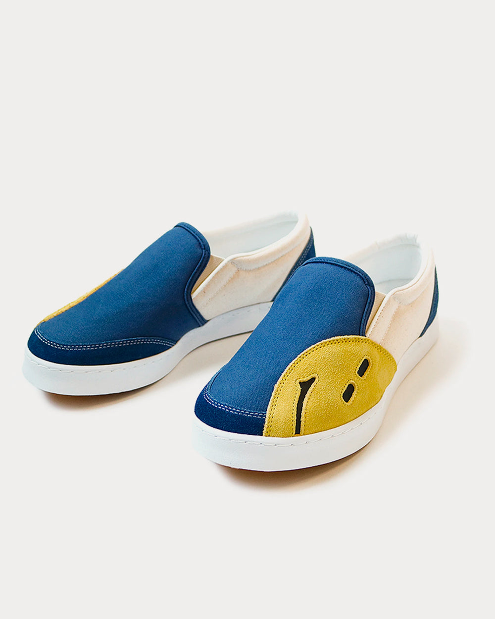 Kapital Rain Smile Natural & Blue Slip On Sneakers - 2