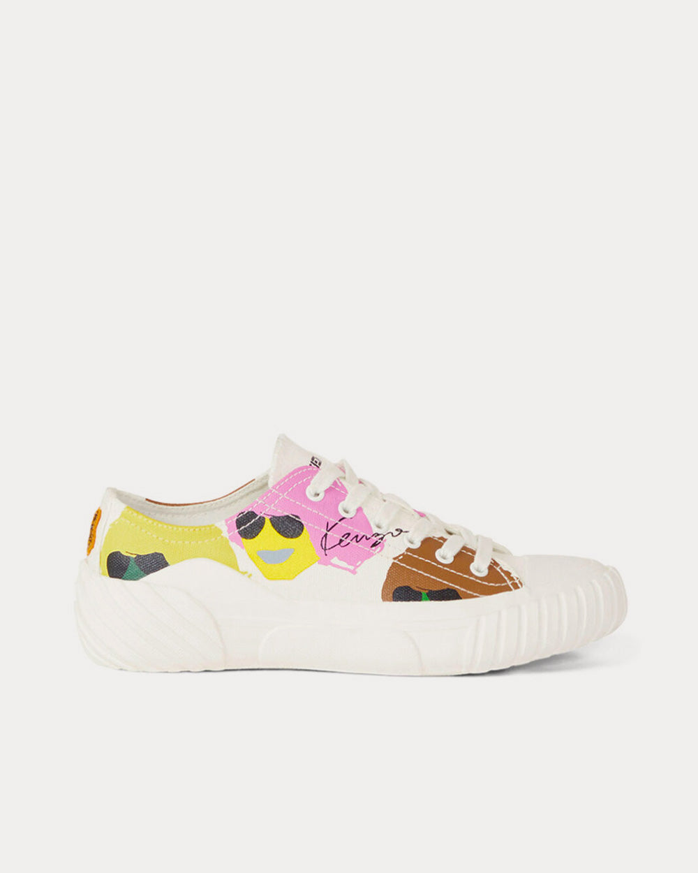 Kenzo Tribute White Low Top Sneakers - 1