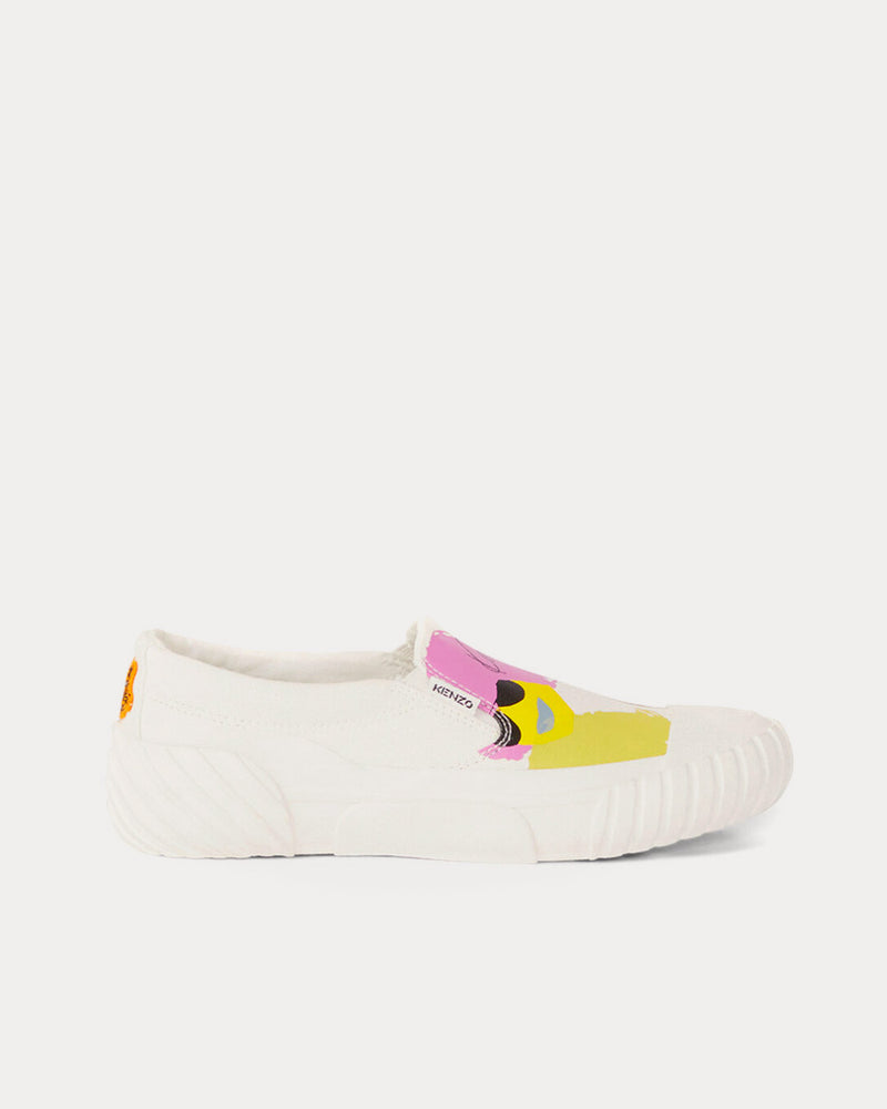 Kenzo Tribute White Slip On Sneakers - 1