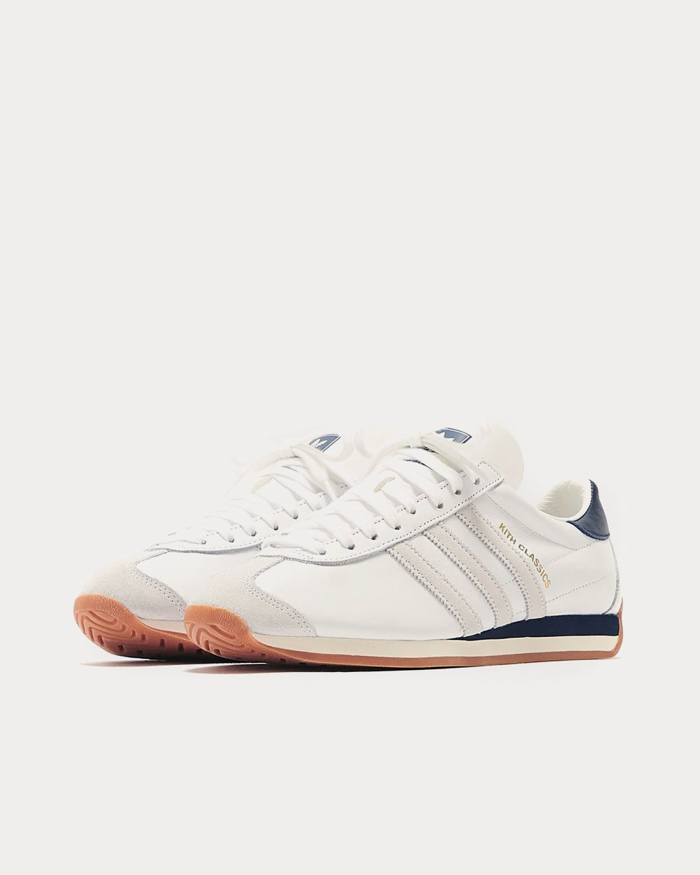 Adidas x Kith Classics Program Country White / Collegiate Blue / Gold Low Top Sneakers - 2