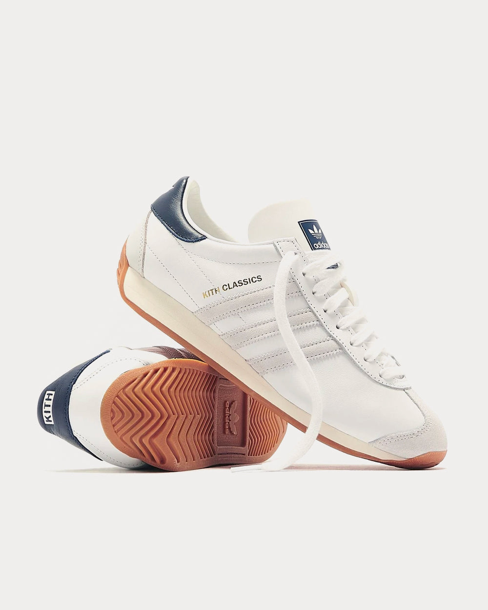 Adidas x Kith Classics Program Country White / Collegiate Blue / Gold Low Top Sneakers - 3