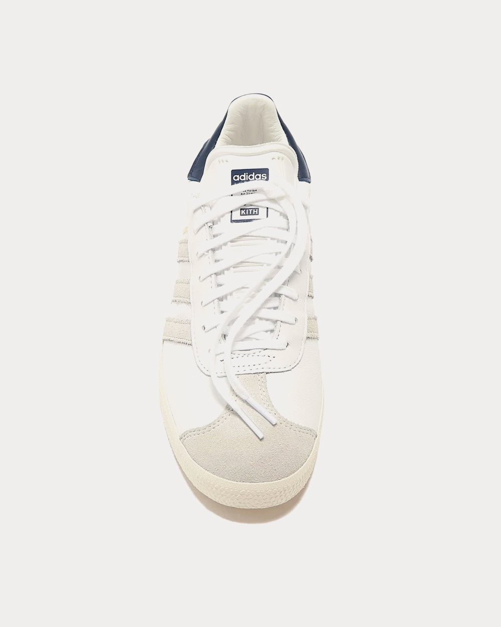 Adidas x Kith - Classics Program Gazelle White / Collegiate Blue / Gold Low Top Sneakers