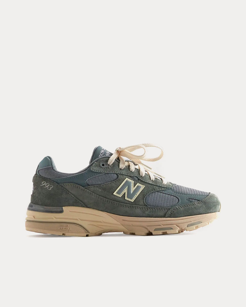 New Balance x Kith 993 Slate Blue / Chinois Green Low Top Sneakers - 1