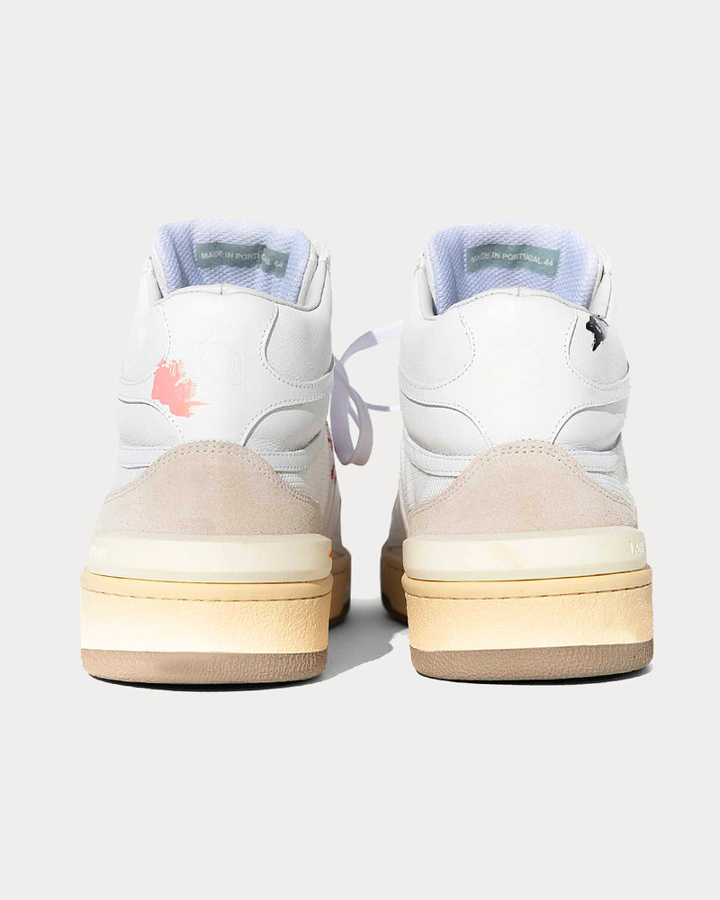 Lanvin x Gallery Dept Splatter Clay White High Top Sneakers - 3