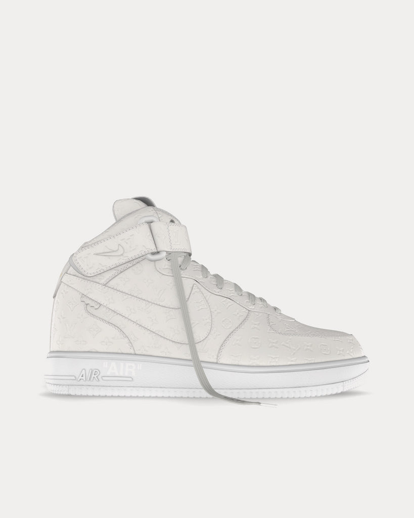 Nike X Louis Vuitton X Virgil Abloh Air Force 1 Mid White/White Sneakers  for Men