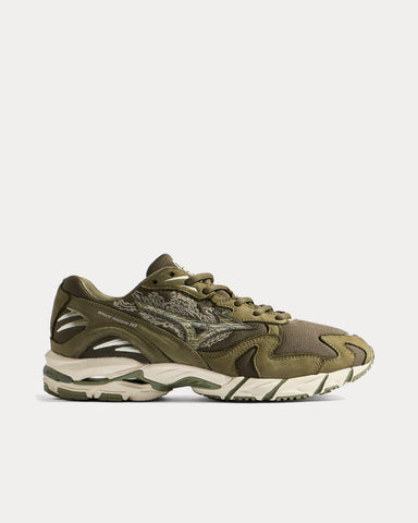 Mizuno x Maharishi Wave Rider 10 Fire Phoenix Khaki Low Top Sneakers