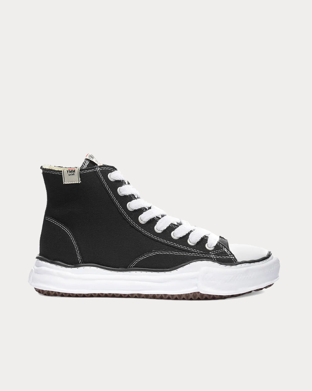 Mihara Yasuhiro Hank Original Sole Canvas Black High Top Sneakers - 1