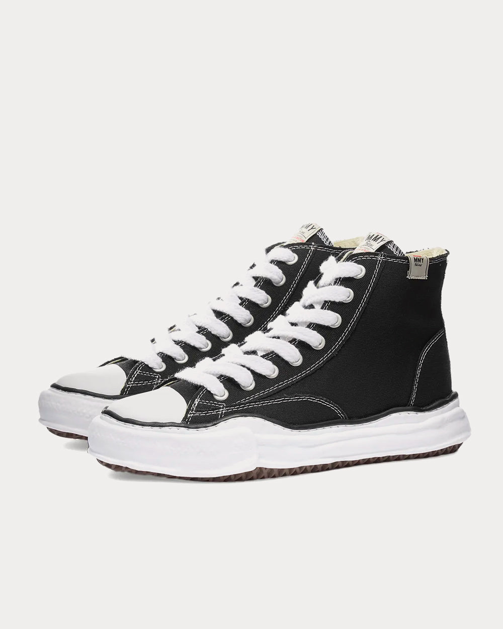 Mihara Yasuhiro Hank Original Sole Canvas Black High Top Sneakers - 2