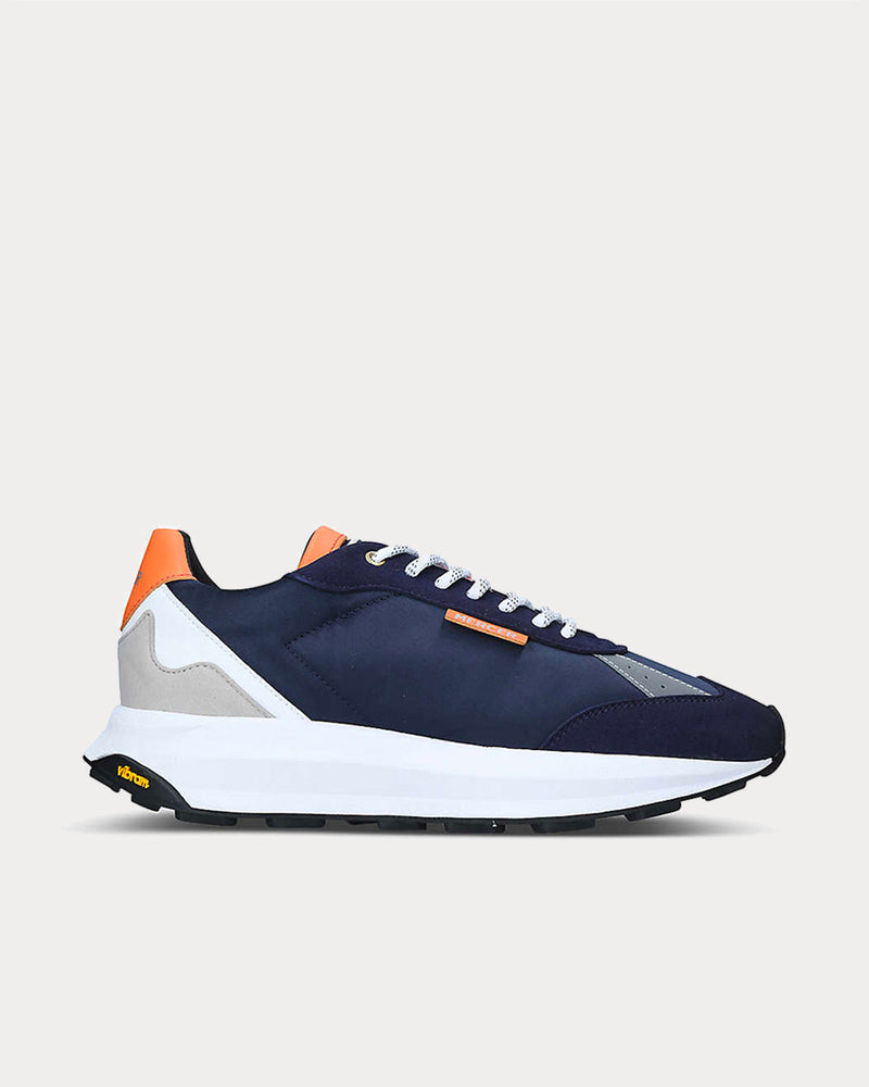 Mercer The Runner vegan-leather mid-top Navy Running trainers - 1