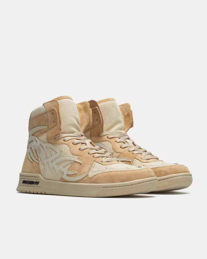 MISBHV Court Beige High Top Sneakers - 2