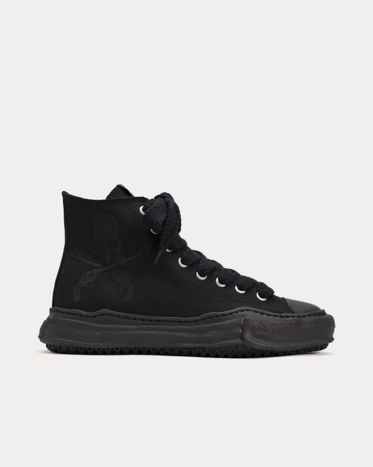 Mihara Yasuhiro x Mastermind x Roar MMY Peterson Canvas Black High Top Sneakers - 1