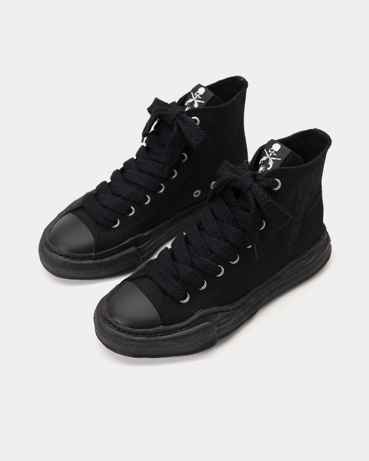 Mihara Yasuhiro x Mastermind x Roar MMY Peterson Canvas Black High Top Sneakers - 2