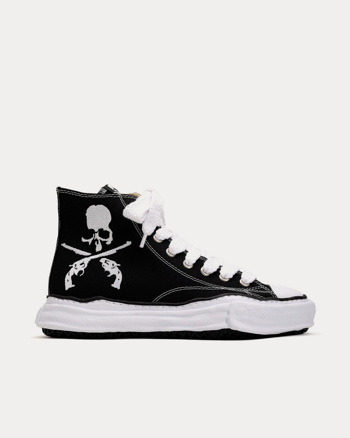 Mihara Yasuhiro x Mastermind x Roar MMY Peterson Canvas Black / White High Top Sneakers - 1