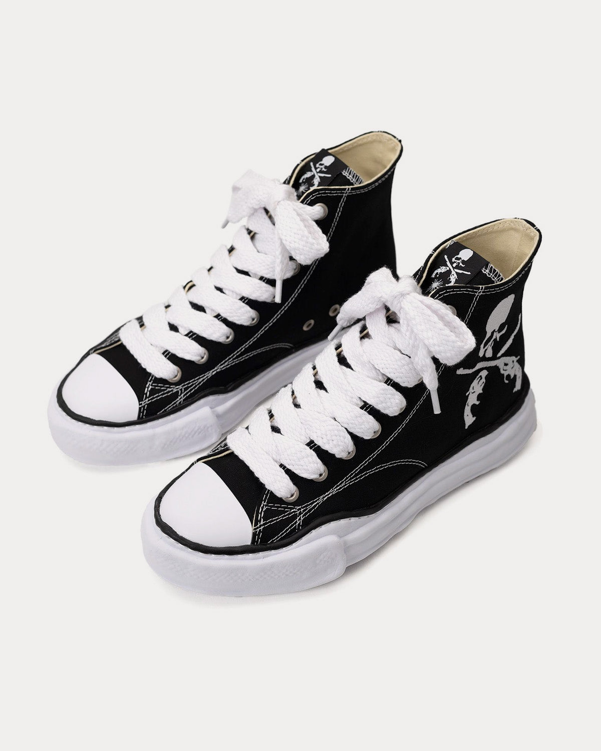 Mihara Yasuhiro x Mastermind x Roar MMY Peterson Canvas Black / White High Top Sneakers - 2