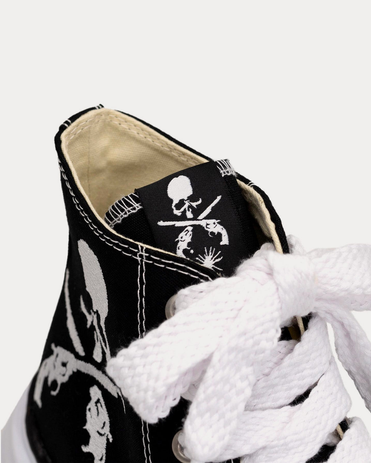 Mihara Yasuhiro x Mastermind x Roar MMY Peterson Canvas Black / White High  Top Sneakers - Sneak in Peace