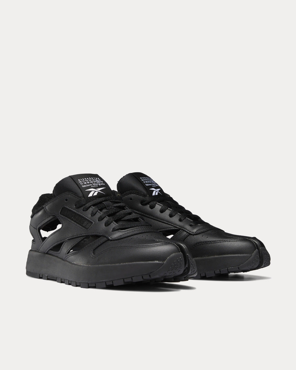 Reebok X Maison Margiela DQ Classic Leather Black / Cloud White / Black Low Top Sneaker - 3