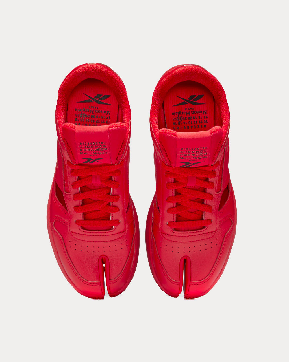 Reebok X Maison Margiela DQ Classic Leather Vector Red / Black / Cloud White Low Top Sneaker - 2