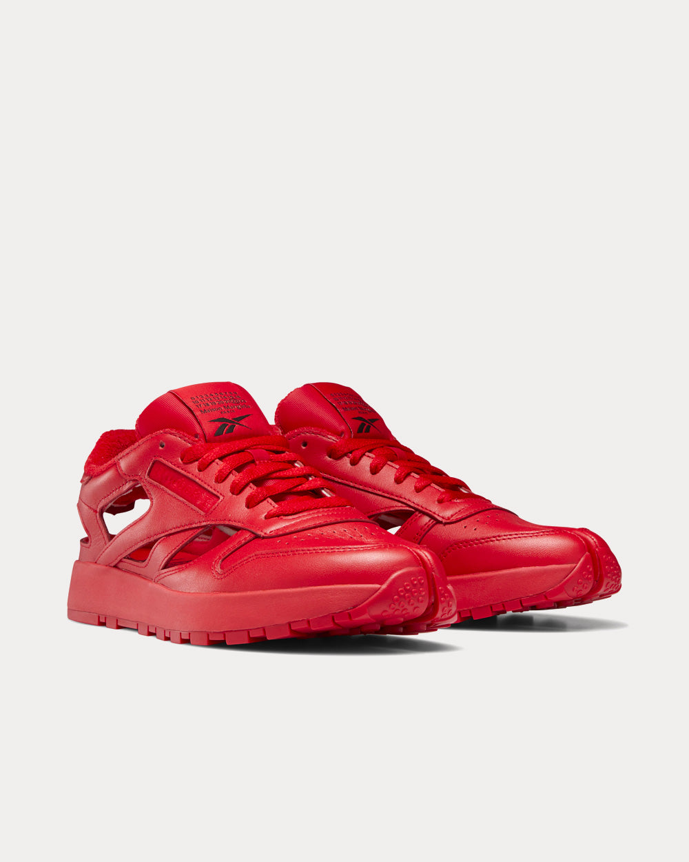 Reebok X Maison Margiela DQ Classic Leather Vector Red / Black / Cloud White Low Top Sneaker - 3