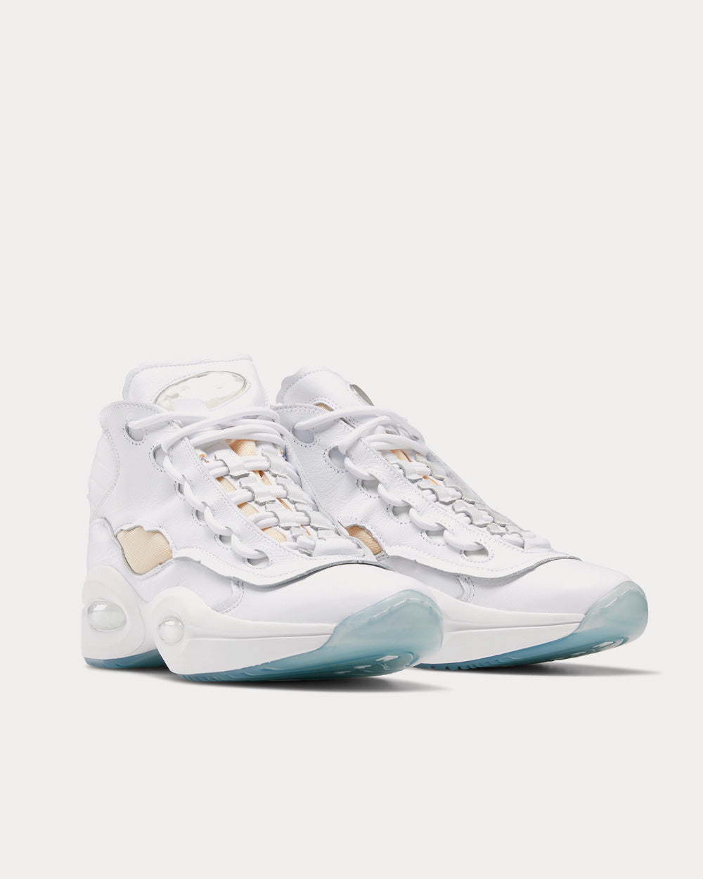 Reebok X Maison Margiela Question Mid Memory Of Basketball Shoes Cloud White / Black / Cloud White Mid Top Sneakers - 3