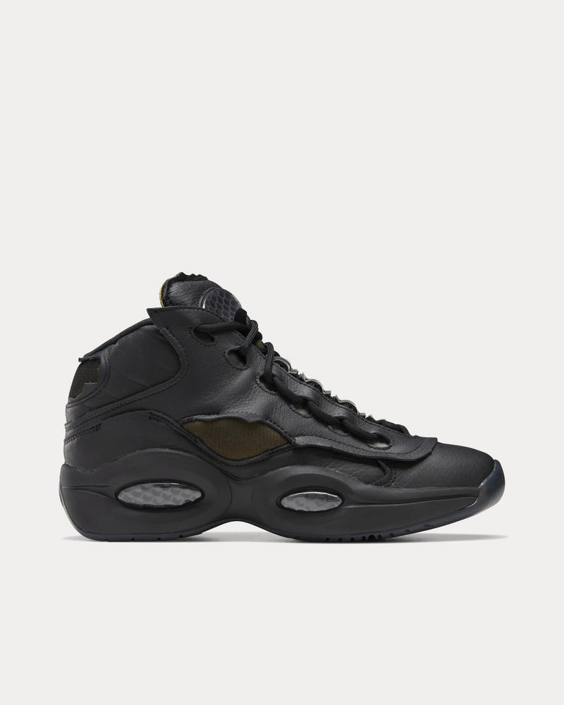 Reebok X Maison Margiela Question Mid Memory Of Basketball Shoes Black / Cloud White / Black Mid Top Sneakers - 1