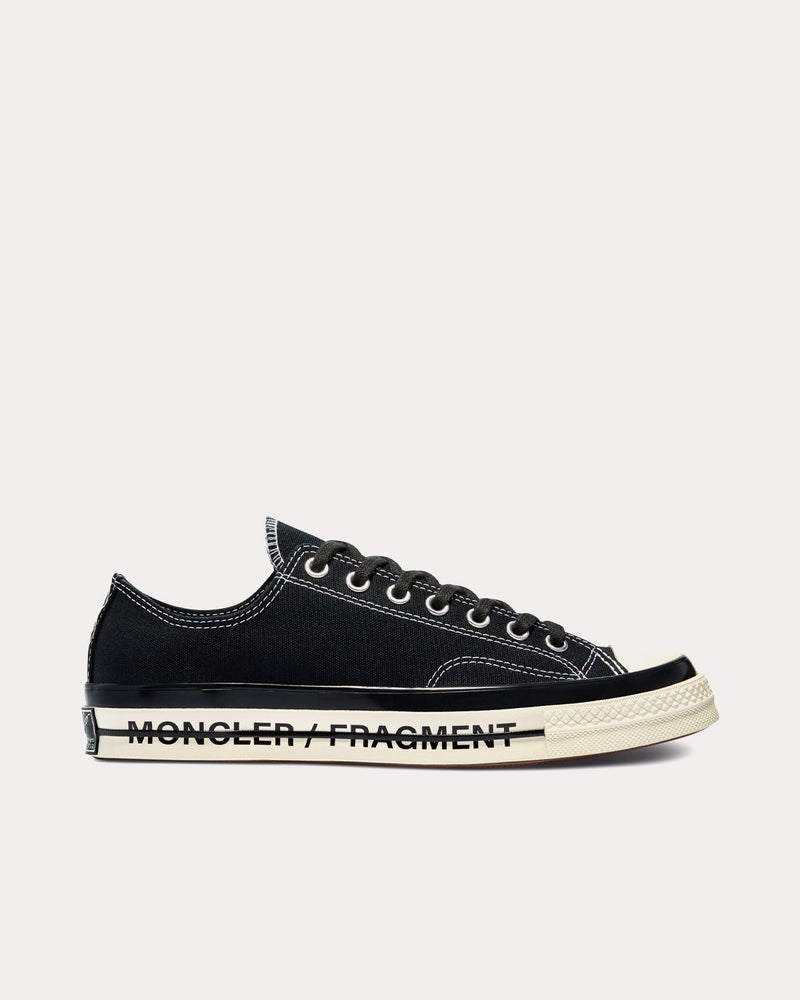 Converse x 7 Moncler FRGMT Chuck 70 Black / Black / Egret Low Top Sneakers - 1